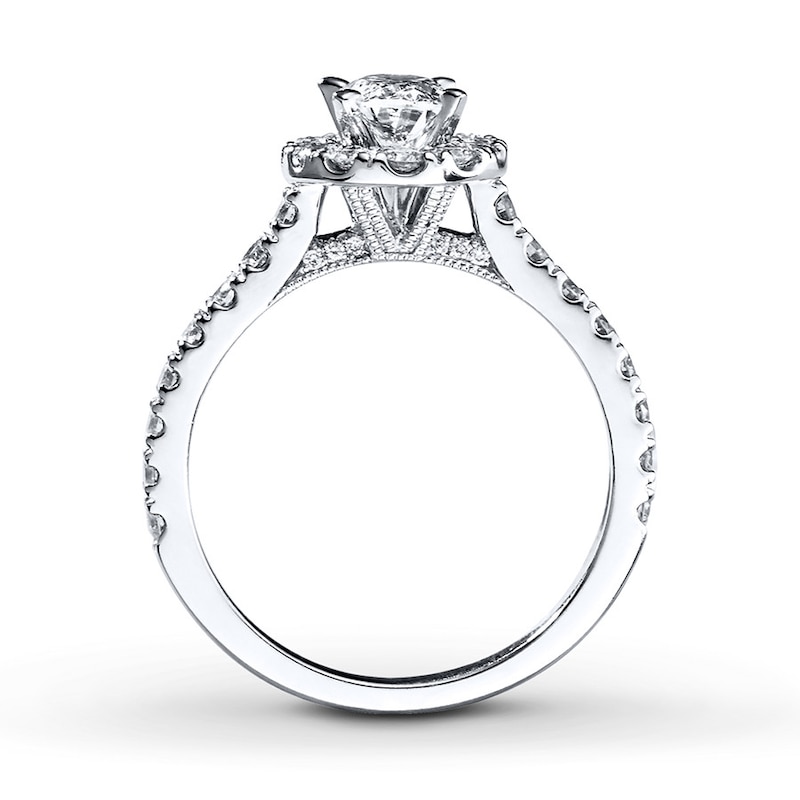 Main Image 2 of Previously Owned Neil Lane Engagement Ring 1-1/2 ct tw Oval & Round-cut Diamonds 14K White Gold Size 5.5