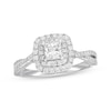 Thumbnail Image 1 of Previously Owned Neil Lane Diamond Engagement Ring 1 ct tw Princess & Round-cut 14K White Gold - Size 4