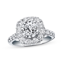 Previously Owned Neil Lane Engagement Ring 2-3/4 ct tw Round-cut Diamonds 14K White Gold - Size 4.5