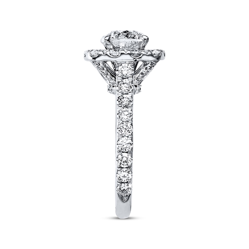 Main Image 2 of Previously Owned Neil Lane Engagement Ring 2-3/4 ct tw Round-cut Diamonds 14K White Gold - Size 4.5