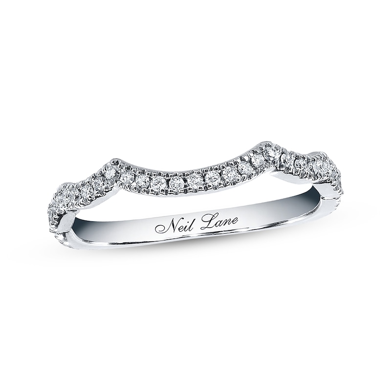 Main Image 1 of Previously Owned Neil Lane Wedding Band 1/5 ct tw Round-cut Diamonds 14K White Gold - Size 5