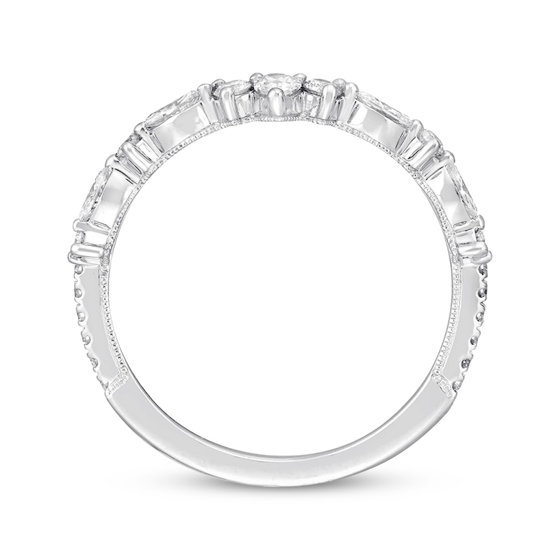 Main Image 3 of Previously Owned Neil Lane Diamond Anniversary Band 1/2 ct tw Marquise, Pear & Round-cut 14K White Gold