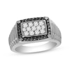 Thumbnail Image 0 of Previously Owned Men's Black & White Diamond Ring 1 ct tw 10K White Gold