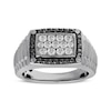 Thumbnail Image 2 of Previously Owned Men's Black & White Diamond Ring 1 ct tw 10K White Gold