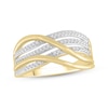 Thumbnail Image 1 of Previously Owned Diamond Swirl Ring 1/10 ct tw Round-Cut 10K Yellow Gold