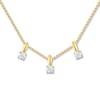 Thumbnail Image 1 of Previously Owned Three-Stone Diamond Necklace 1/3 ct tw 10K Yellow Gold 18&quot;