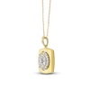 Thumbnail Image 2 of Previously Owned Diamond Square Necklace 1/2 ct tw Round-cut 10K Yellow Gold 18&quot;