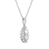 Thumbnail Image 2 of Previously Owned Forever Connected Diamond Necklace 1 ct tw Pear & Round-cut 10K White Gold 18&quot;