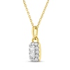 Thumbnail Image 2 of Previously Owned Forever Connected Diamond Necklace 1/3 ct tw Round & Princess-cut 10K Yellow Gold 18&quot;