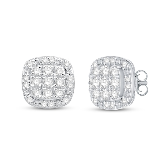 Previously Owned Diamond Stud Earrings 1/4 ct tw Round-Cut 10K White Gold