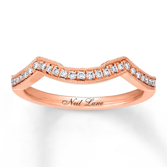 Previously Owned Neil Lane Wedding Band 1/8 ct tw Diamonds 14K Rose Gold