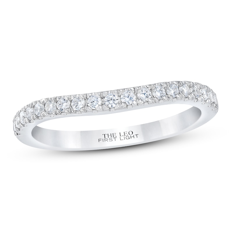 Main Image 1 of Previously Owned THE LEO First Light Diamond Wedding Band 1/4 ct tw 14K White Gold