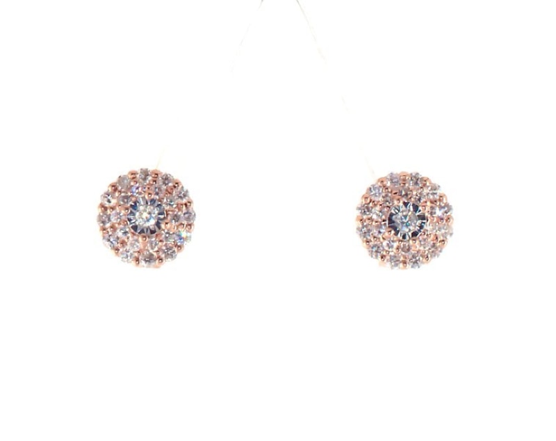 Main Image 1 of Previously Owned Diamond Earrings 3/8 ct tw Round-cut 10K Rose Gold