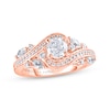 Thumbnail Image 0 of Previously Owned Adrianna Papell Diamond Engagement Ring 1 ct tw Round & Marquise-cut 14K Rose Gold