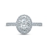 Thumbnail Image 1 of Previously Owned Monique Lhuillier Bliss Diamond Engagement Ring 1-1/4 ct tw Oval, Marquise & Round-cut 18K White Gold