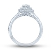 Thumbnail Image 3 of Previously Owned Monique Lhuillier Bliss Diamond Engagement Ring 1-1/4 ct tw Oval, Marquise & Round-cut 18K White Gold