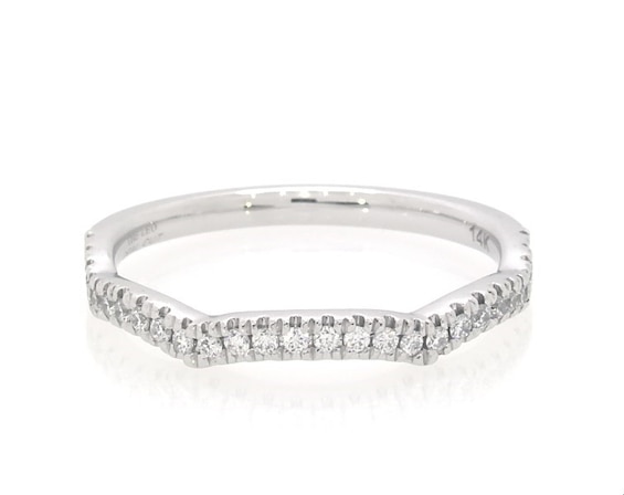 Previously Owned THE LEO Ideal Cut Diamond Wedding Band 1/6 ct tw 14K White Gold