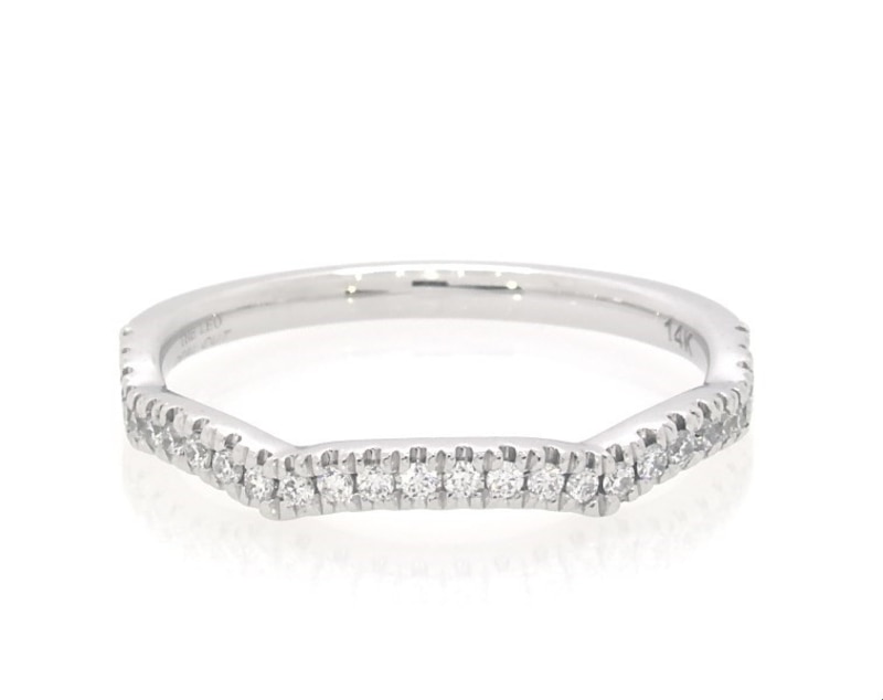 Main Image 1 of Previously Owned THE LEO Ideal Cut Diamond Wedding Band 1/6 ct tw 14K White Gold