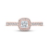 Thumbnail Image 2 of Previously Owned Monique Lhuillier Bliss Diamond Engagement Ring 7/8 ct tw Princess & Round-cut 18K Rose Gold