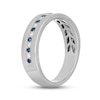 Thumbnail Image 1 of Previously Owned Neil Lane Men's Diamond & Blue Sapphire Wedding Band 1/6 ct tw 14K White Gold