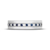 Thumbnail Image 2 of Previously Owned Neil Lane Men's Diamond & Blue Sapphire Wedding Band 1/6 ct tw 14K White Gold