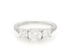 Thumbnail Image 1 of Previously Owned THE LEO First Light Round-Cut Diamond Three-Stone Engagement Ring 1-1/4 ct tw 14K White Gold