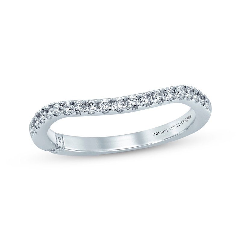 Previously Owned Monique Lhuillier Bliss Diamond Contour Anniversary Band 1/4 ct tw Round-cut 18K White Gold