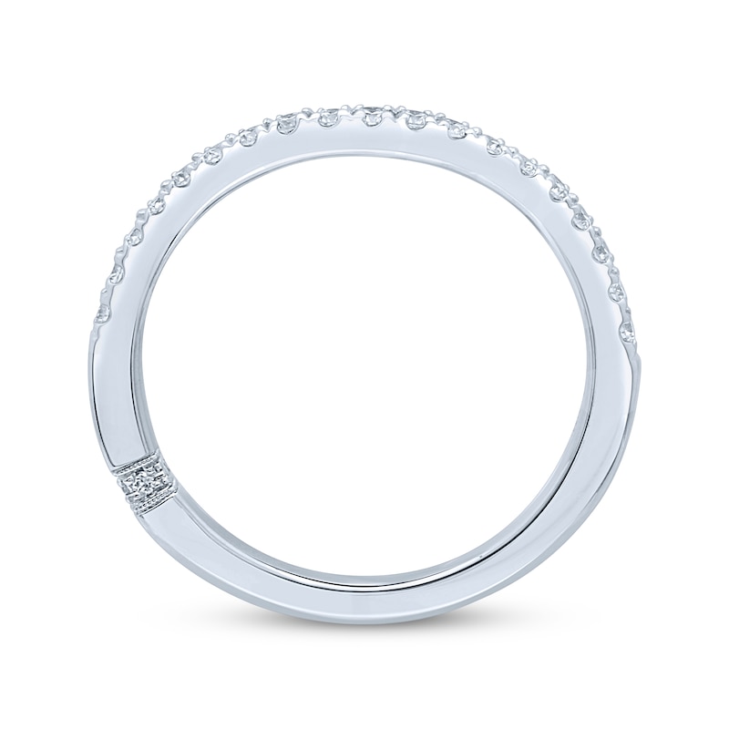 Previously Owned Monique Lhuillier Bliss Diamond Contour Anniversary Band 1/4 ct tw Round-cut 18K White Gold