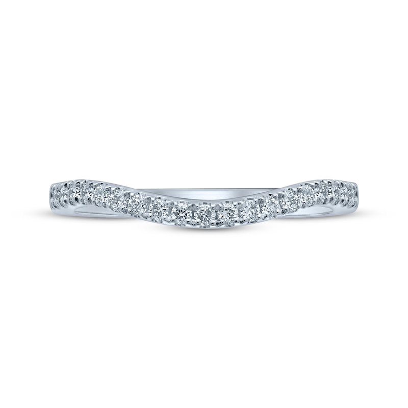 Previously Owned Monique Lhuillier Bliss Diamond Contour Anniversary Band 1/4 ct tw Round-cut 18K White Gold