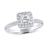 Thumbnail Image 1 of Previously Owned THE LEO Diamond Engagement Ring 1 ct tw Princess & Round-cut 14K White Gold