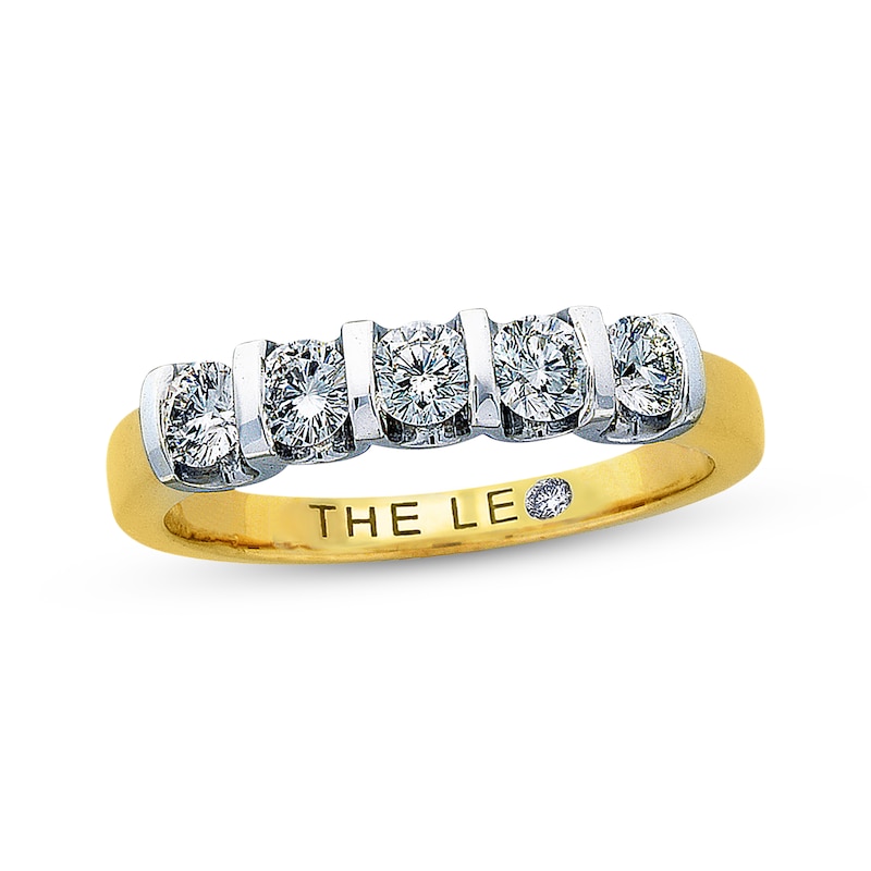 Main Image 1 of Previously Owned THE LEO Diamond Artisan Anniversary Band 5/8 ct tw Round-cut 14K Two-Tone Gold