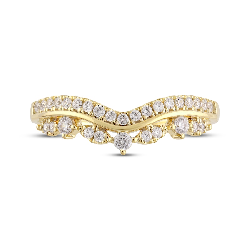 Previously Owned Diamond Contour Ring 1/3 ct tw Round-cut 14K Yellow Gold