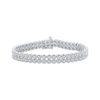 Thumbnail Image 0 of Previously Owned Diamond Bracelet 1 ct tw Round-Cut Sterling Silver 7.5"