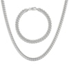 Thumbnail Image 1 of Previously Owned Men's Cuban Link Necklace and Bracelet Sterling Silver