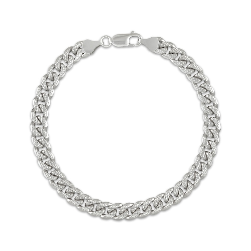 Main Image 3 of Previously Owned Men's Cuban Link Necklace and Bracelet Sterling Silver