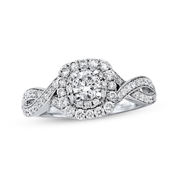 Previously Owned Neil Lane Diamond Engagement Ring 7/8 ct tw Round-cut 14K White Gold