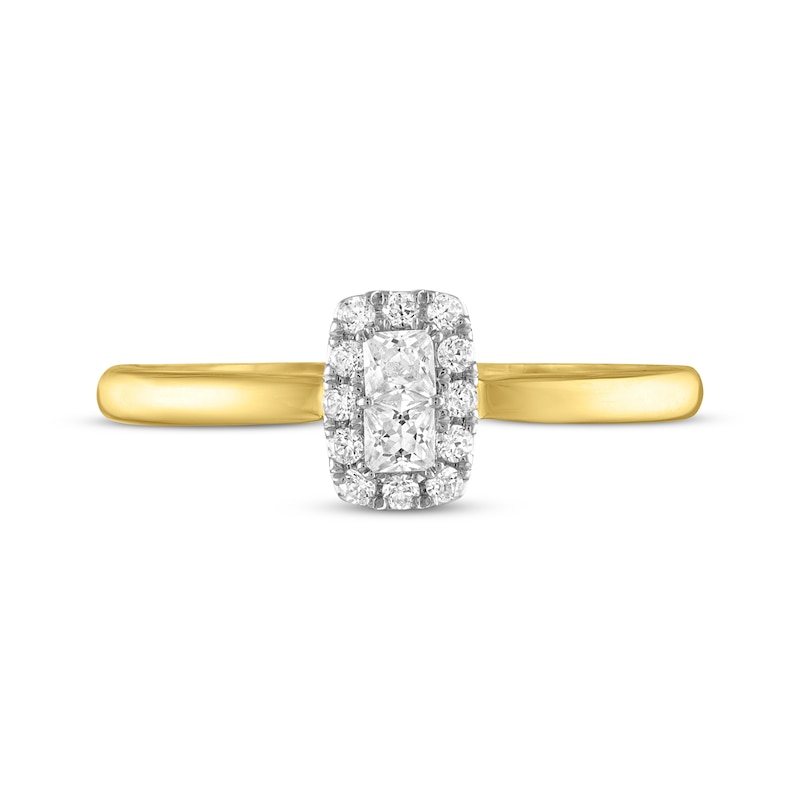 Main Image 3 of Previously Owned Forever Connected Diamond Ring 1/5 ct tw Princess & Round-cut 10K Yellow Gold