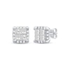 Thumbnail Image 0 of Princess-Cut Quad Diamond Stud Earrings 1 ct tw 10K White Gold