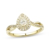 Thumbnail Image 1 of Previously Owned Diamond Engagement Ring 1/2 ct tw Pear & Round-cut 14K Yellow Gold