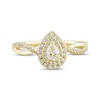 Thumbnail Image 3 of Previously Owned Diamond Engagement Ring 1/2 ct tw Pear & Round-cut 14K Yellow Gold