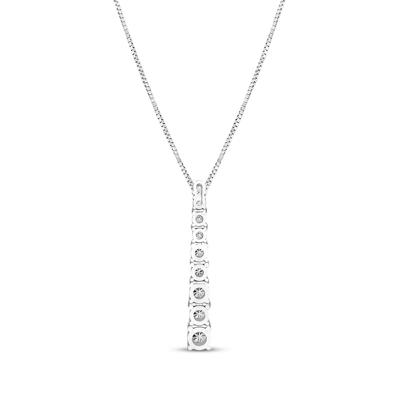 Previously Owned Diamond Necklace 3/4 ct tw Round-cut 14K White Gold
