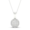 Thumbnail Image 1 of Previously Owned Multi-Diamond Necklace 1/4 ct tw Round-Cut 10K White Gold 18&quot;