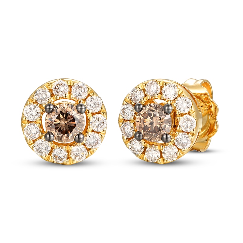 Main Image 1 of Previously Owned Le Vian Diamond Stud Earrings 1/2 ct tw 14K Honey Gold