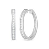 Thumbnail Image 1 of Previously Owned Diamond Hoop Earrings 1/2 ct tw Round-Cut 10K White Gold