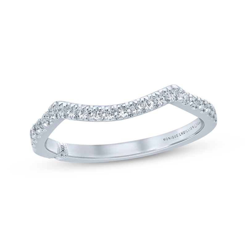 Previously Owned Monique Lhuillier Bliss Diamond Wedding Band 1/5 ct tw Round-cut 18K White Gold