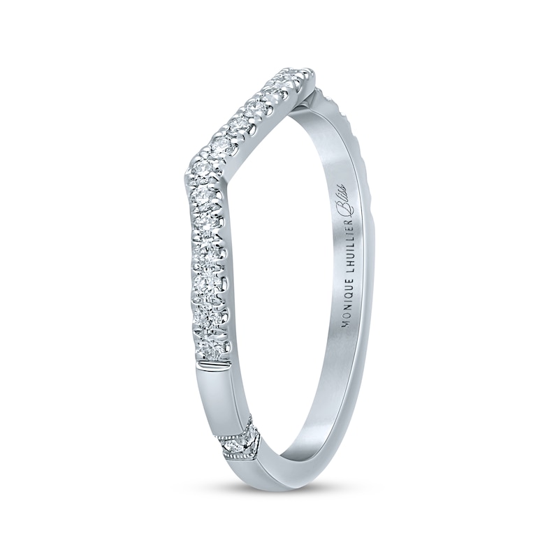 Previously Owned Monique Lhuillier Bliss Diamond Wedding Band 1/5 ct tw Round-cut 18K White Gold