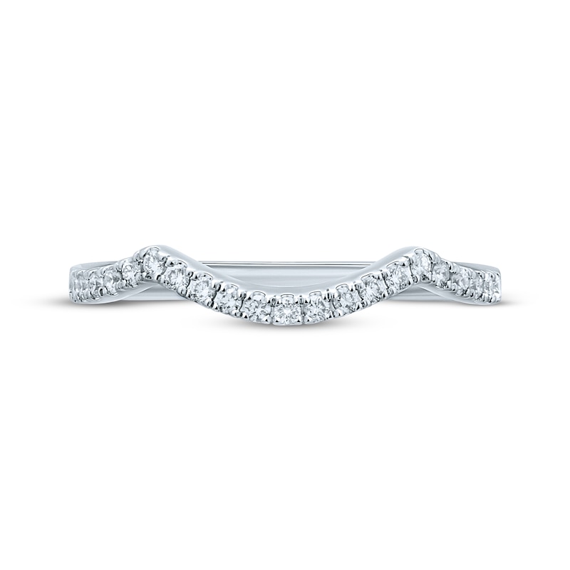 Previously Owned Monique Lhuillier Bliss Diamond Wedding Band 1/5 ct tw Round-cut 18K White Gold