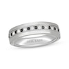 Thumbnail Image 0 of Neil Lane Men’s Round-cut Black & White Diamond Wedding Band 1/3 ct tw 14K White Gold