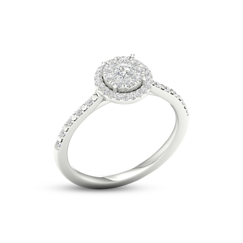 Previously Owned Diamond Promise Ring 1/4 ct tw Round-cut 10K White Gold