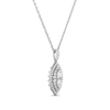 Thumbnail Image 2 of Previously Owned Forever Connected Diamond Necklace 1/2 ct tw Pear & Round-cut 10K White Gold 18&quot;